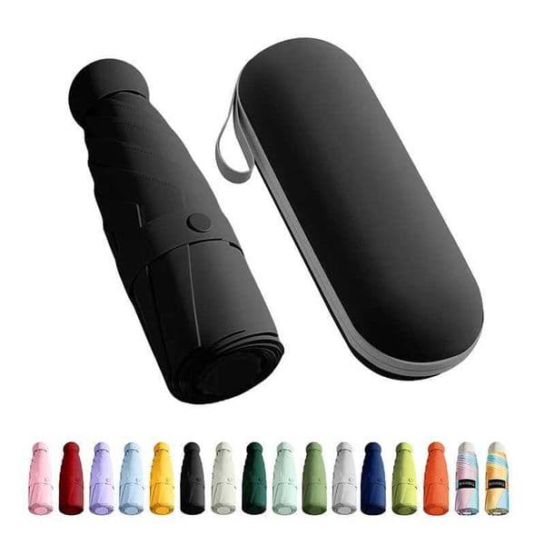 Anti-UV Enlarged Dual-purpose Sun umbrella Small Umbrella UV Sunscreen Black rubber Mini Capsule Umbrella Backpack umbrellaXJ241120