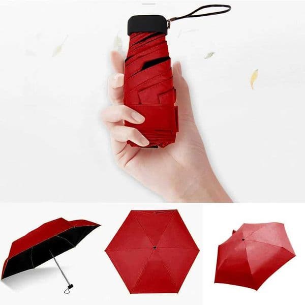 Umbrella Flat Lightweight Parasol 5 Folding Sun Mini Foldable Umbrella Couple Short Handle Wind Durable Resistant UmbrellaXJ241120