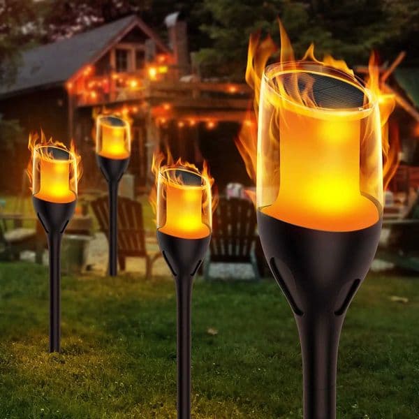 Flickering Flame Solar Torch Lights Garden LED Lawn Lamp Waterproof Outdoor Decoration Lights for Home Yard Street Pathway Patio zyc241120