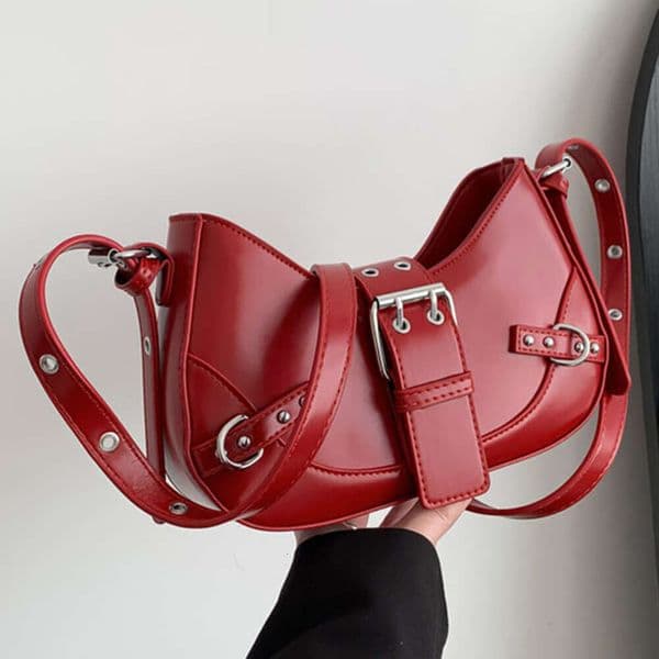 Handbag Women High-end Shoulder Gothic Style Adjustable Strap and Buckle Ladies Bag PursesT260603