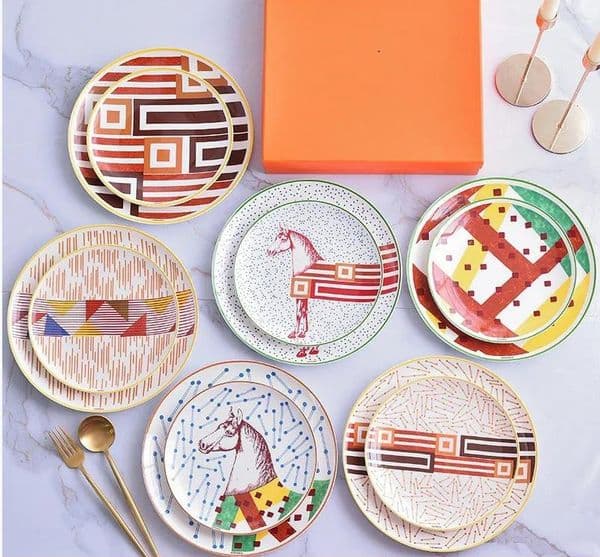 Bone China High-End Tableware Western Matu 10 Flat 8 Shallow Plate BC1