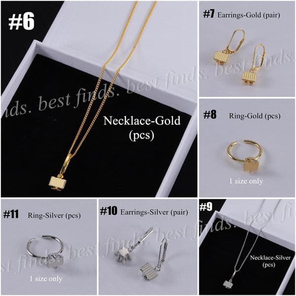 Cute Gifts Fashion Classic Women's Necklace Bracelet Earrings Rings with Gift Box