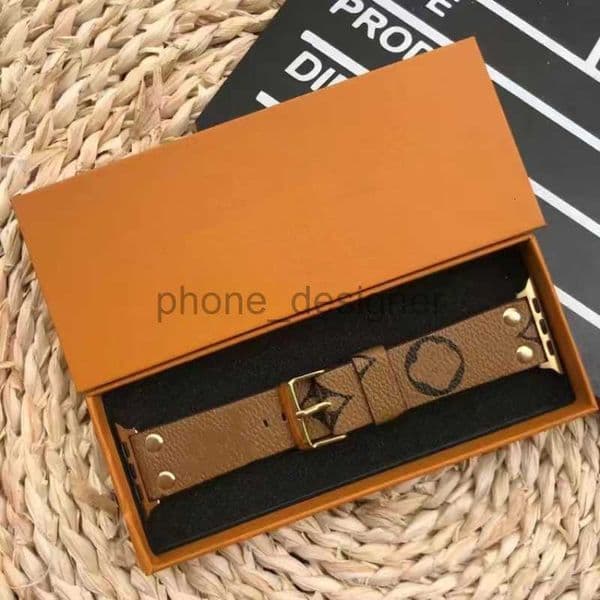 Designer Apple Watch Band 41mm Flower Leather Watchs Strap Wristband For Iwatch 8 7 6 5 4 SE Designer Watchbands with box HH726562