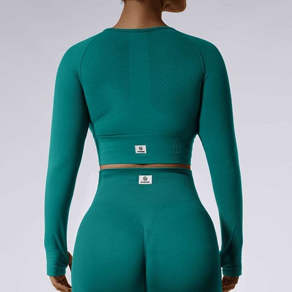 Long Sleeve Yoga Shirts Sport Clothes Wear Women Gym Femme Jersey Mujer Training Fiess Top Windproof Running Suit
