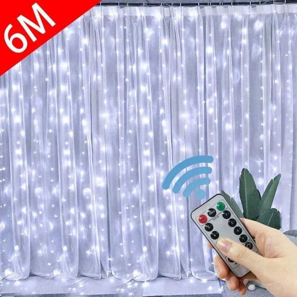 3M LED Curtain Garland on The Window USB String Lights Fairy Festoon Remote Control Christmas Wedding Decorations for Home Room zyc241120