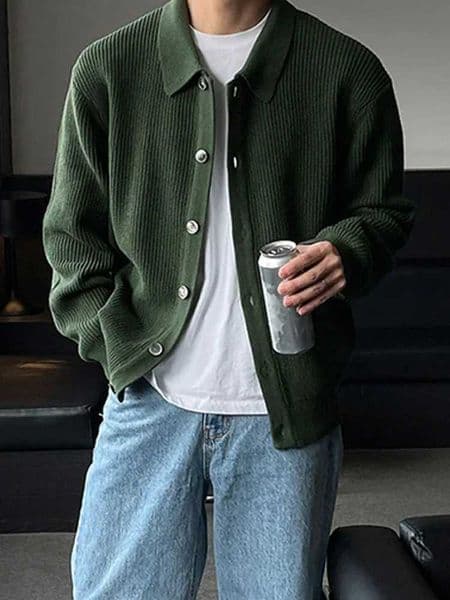 Mens Sweaters Cardigan Autumn Winter Knitted Sweater Coat Men Clothing Korean Stylish Man Streetwear Casual Cardigan 2024 NewXJ241119