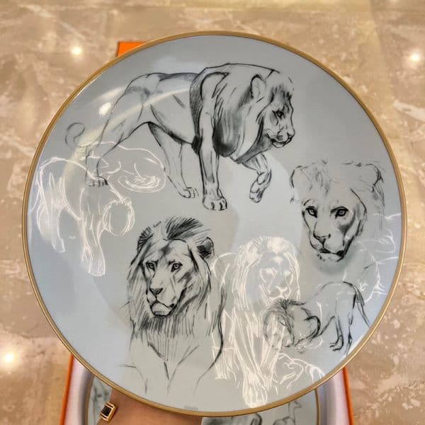 Set Equatorial Jungle Series Plate 3 Pcs Plates Sets Decoration Bone China Gift Box Packaging 2525