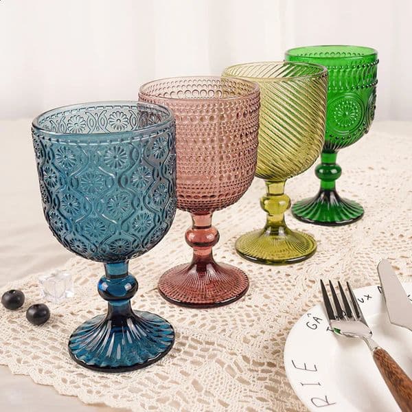2026 Of 4 Wine Glasses Set Party Red Or White Drinking Glassware For Beer Juice Cocktail Whiskeywater Christmas Gift 241119 Free Shipping Sh