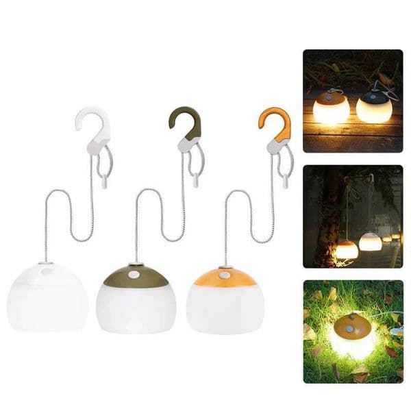 New Arrival Outdoor wooden pellet lamp hanging with USB charging camera tent lamp childrens lamp Z241121
