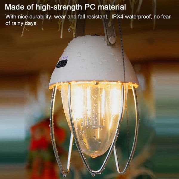 New Arrival D tent light USB charging camping light waterproof with 3 light modes step dimming suitable for Cam tent fishing courtyard Z241121