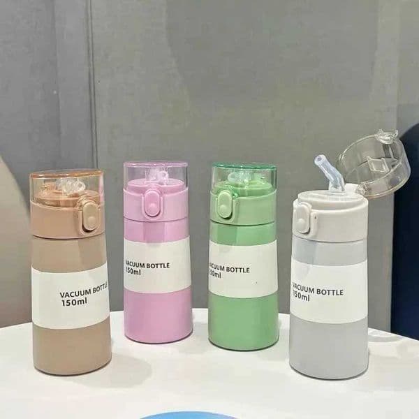 150ml/250ml stylish mini stainless steel 304 vacuum sheet with straw portable pocket thermostat g travel thermostat M241121