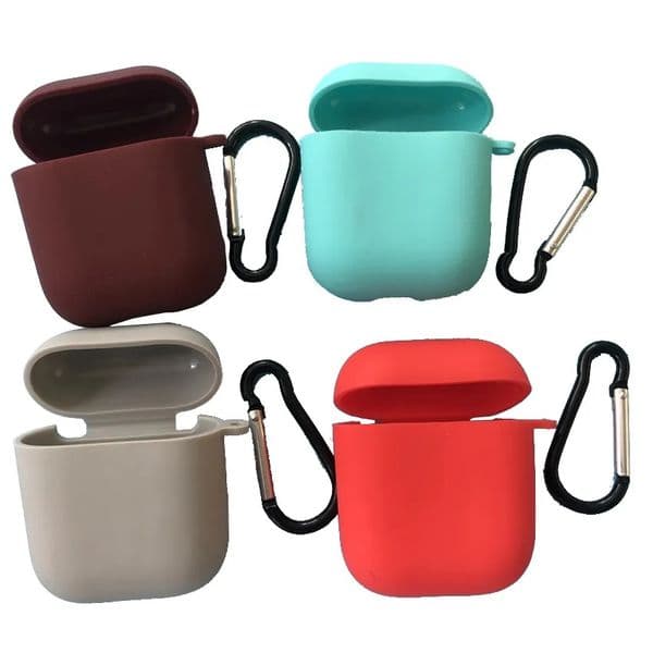 Soft Silicone Protective Case Cover Shell for Earphone New AirPods Pro 2 3 4 Shockproof with Carabiner Key Chain Aluminum Alloy Keychains Outdoor Camping Hook