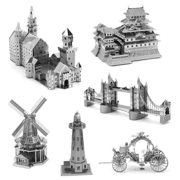 Aipin metal assembly model DIY puzzle building Arc de Triomphe Dutch windmill Paris iron tower lighthouseXJ241120J260521