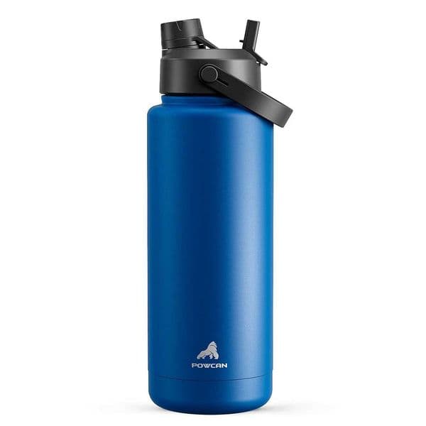 Powcan 40oz vacuum cup with double mouthed stainless steel coffee cart g leak proof portable sports water bottle M241121