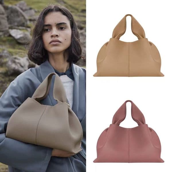 Tonca Textured Backpack Camel Numero Un Nano Ma Le Cyme Handbag Women's Crossbody Bag Women's Handbag Leather Bag Luxury Cloud Bag