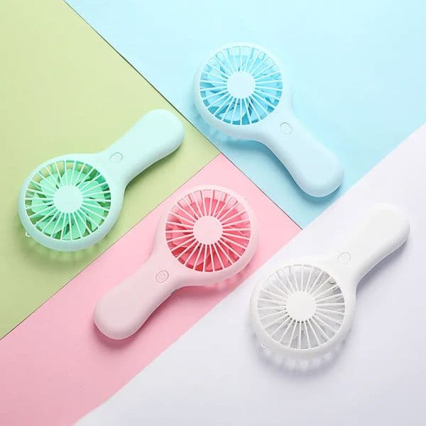 Portable Rechargeable Fan USB Gadgets Charging Cool Removable Handheld Mini Outdoor Fans Pocket Folding 4 colors thumbnail 2
