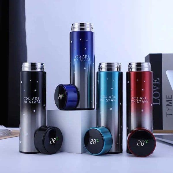 Intelligent stainless steel hot water bottle displays temperature hot food hot water bottle with hot sky cup M241121