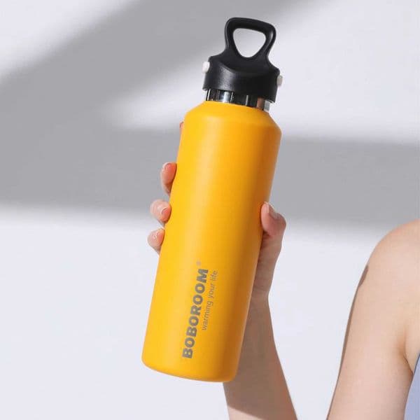 BOBORO portable stainless steel thermostat vacuum valve cover screw free cover hot bottle 600ml thermostat M241121