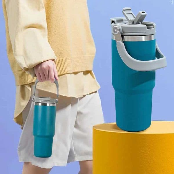 600/750/900ml stainless steel hot water bottle to coffee cup crazy hot and cold travel fitness g leak proof vacuum valve M241121