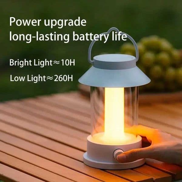 New Arrival Retro portable cam light 10000mAh outdoor Kerosene retro camping light 3-light mode tent light for hiking in the courtyard Z241121