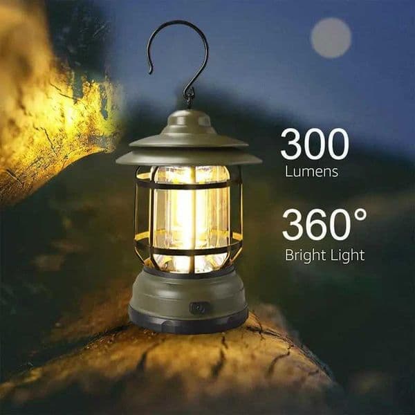 New Arrival Orange Lantern Charging Portable D Orange Lantern 2-Light Mode 300LM Tent Light IP44 Waterproof Survival Kit Z241121