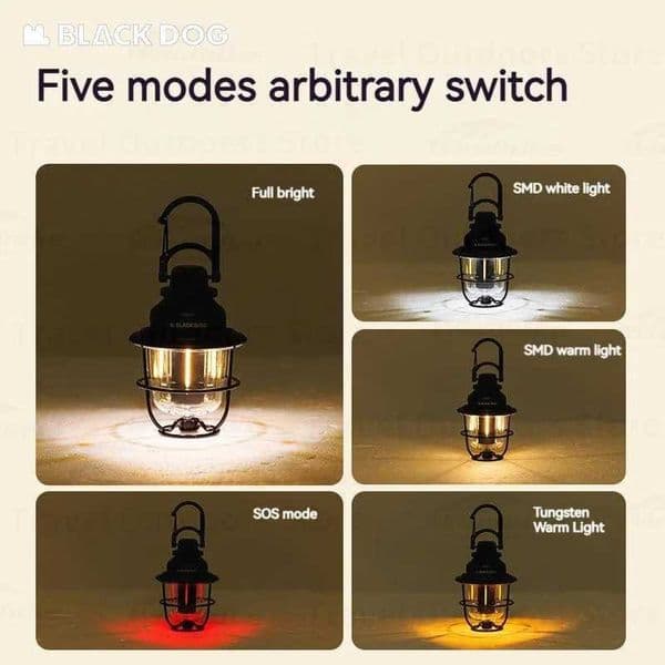 New Arrival Naturehike BLACKDOG Retro Cam Light Charging Outdoor Picnic Atmospheric Light Tent Pendant Portable Z241121