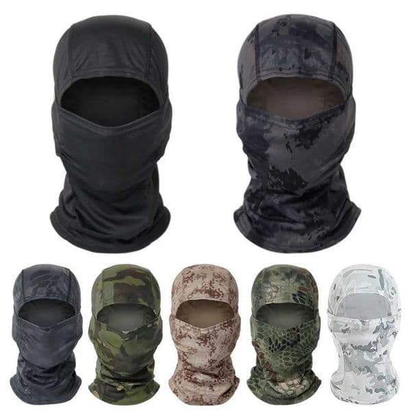 Outdoor Balaclava Ski Mask Cold-proof Camouflage Full Face Mask Hat Hiking Skiing Cycling Masks Motorcycle Helmet Inner CapXJ241122