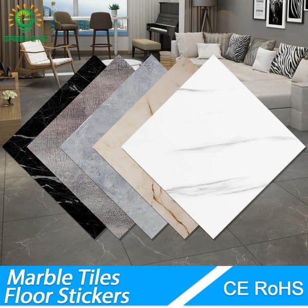 Wall Sticker Thick Self Adhesive Tiles Floor Stickers Marble Bathroom Ground waterproof Wallpapers PVC Bedroom Furniture Room 241121