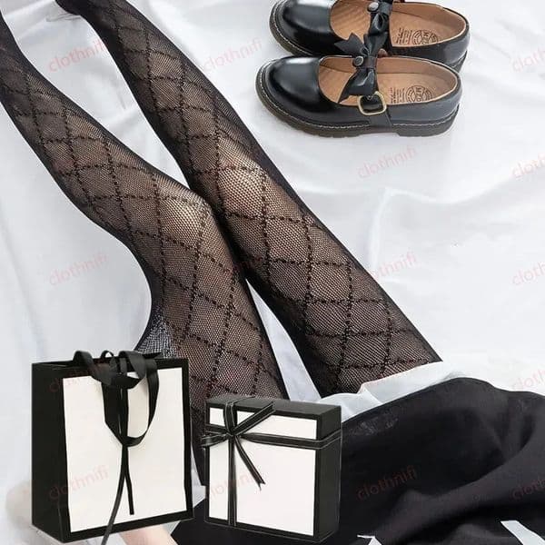 Designers Socks For Women Sexy letter Stockings Fashion Luxurys Breathable High quality Leg Tights Womens Sexy Lace Stocking Hollow out