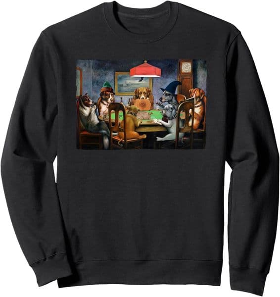 Long Sleeve Shirts for Men sweatshirt Funny RPG Shirt | Dogs Playing Tabletop RPG | RPG Sweatshirt Streetwear Casual tops clothes
