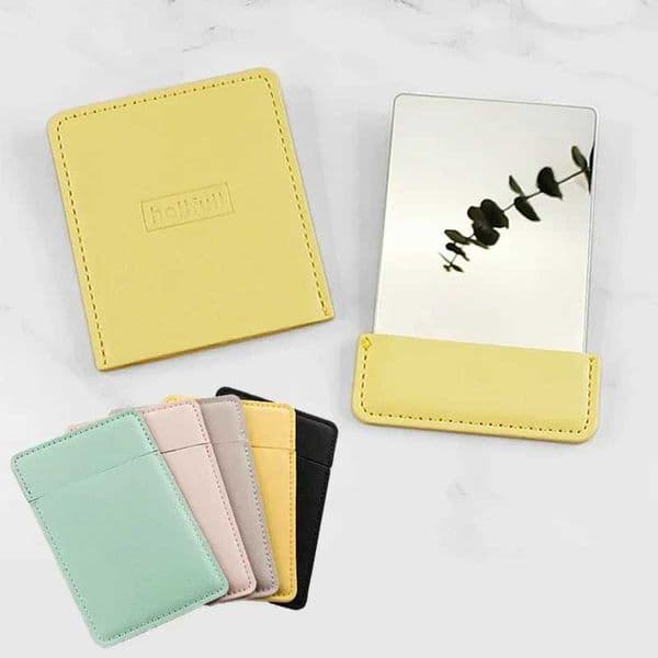 Stainless steel ultra-thin makeup mirror compact makeup pocket mirror with an unbreakable pocket for makeup hands W241122