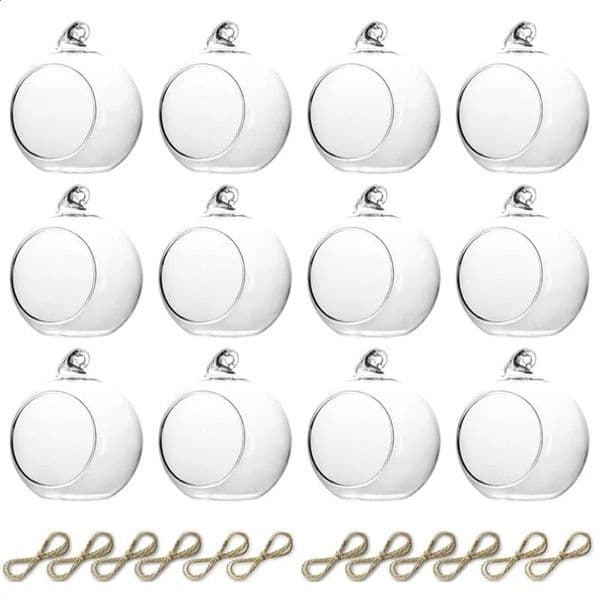 68cm Hanging Glass Tealight Holder Globe Orbs Air Plants LED Candle Holders for Wedding Party Decor Indoor Outdoor Garden 241121