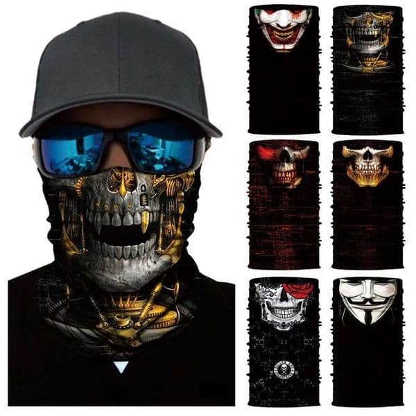 Cool Robot Skull Halloween Mask Scarf Joker Headband Balaclavas Face Mask for Cycling Fishing Ski MotorcycleXJ241122