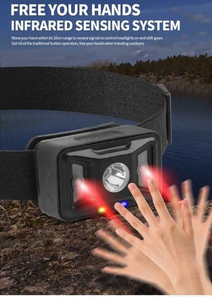 New Arrival Lightweight motion sensor D-light USB charging light waterproof light with light used for running and fishing Z241122