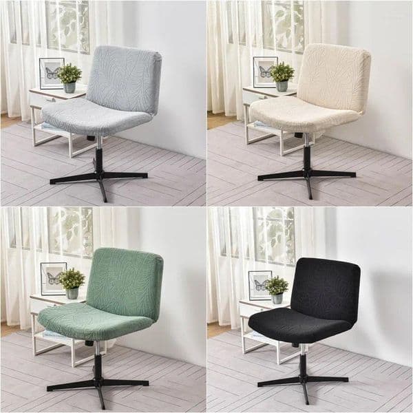 Luxury Designer Decor h Chair Covers Waterproof Stretch Jacquard Office Slipcover Elastic Vanity Swivel Cover Mid Back Wide Seat Computer Case Home Free Shippi