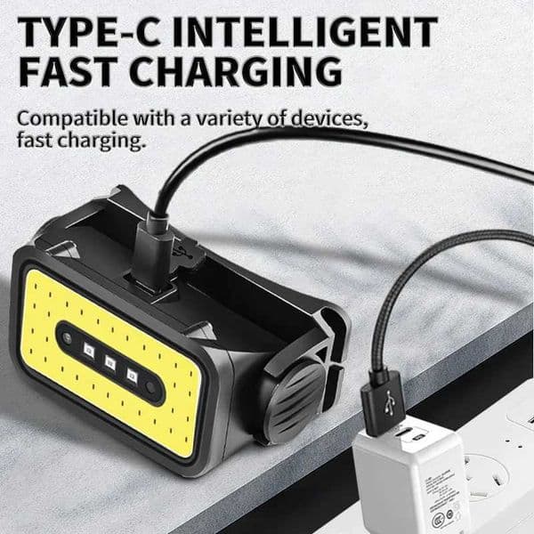New Arrival Powerf D light with built-in battery light C-type rechargeable portable flashlight COB induction light for fishing cam Z241122