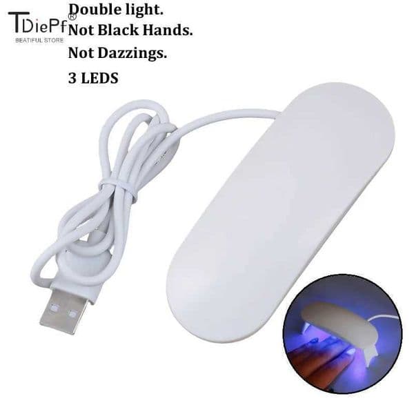 1pc 3 LED 6W power 80cm mini UV LED light USB charging gel curing in nail dryer M241123