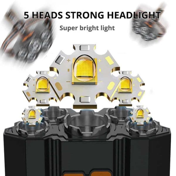 New Arrival Usb Rechargeab 5D light bright sturdy flashlight installation built-in battery outdoor charging night fishing Z241122