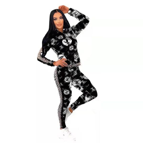 Jogger Tracksuits Femme Luxury Long Sleeve coat hoody frock pockets Jackets Pants Leggings 2 Piece Set Outfits Sweatsuit trousers jogging training suits clothing
