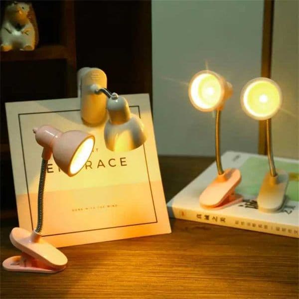 Cute Mini Lamp to Read Book Eye Protection Rotatable Reading Lamp with Clamp Reading Lights for Books Desk Table Bedroom Z241123