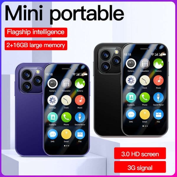 Soyes I14mini mini phone for kids Dual Card Pocket Ultra Small phones mobile android smartphone Quad Core cheap smart phones world smallest phone foreign trade 16gb