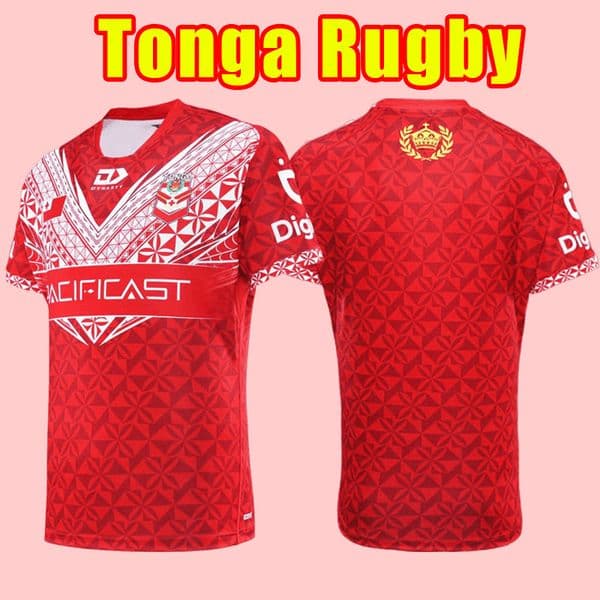 2024 2025 World Cup Rugby Jerseys MATE Tonga Home Red Sevens Shirt 24 25 National League PACIFIC TEST Rugby Jerseys Singlet S-5XL
