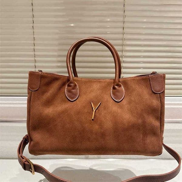 High Quality Luxury Tote Bag Brown Suede Bag Hand Purses Designer Woman Handbag Fashion Large Shopping Work Shoulder Messenger Bags 240919 shoulderbag