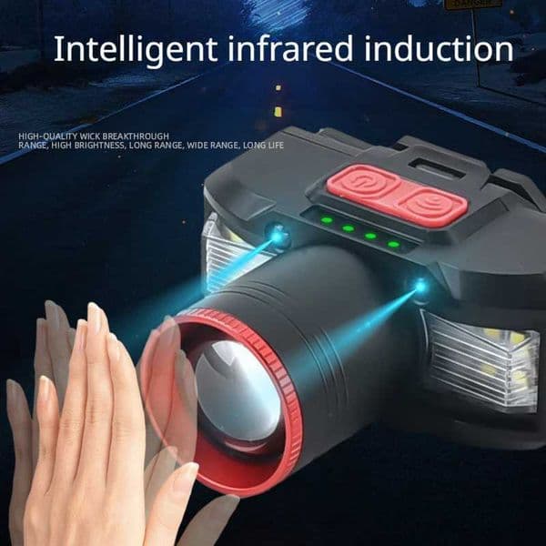 New Arrival USB charging sensor light outdoor waterproof flashlight camera search light used for fishing light Z241122
