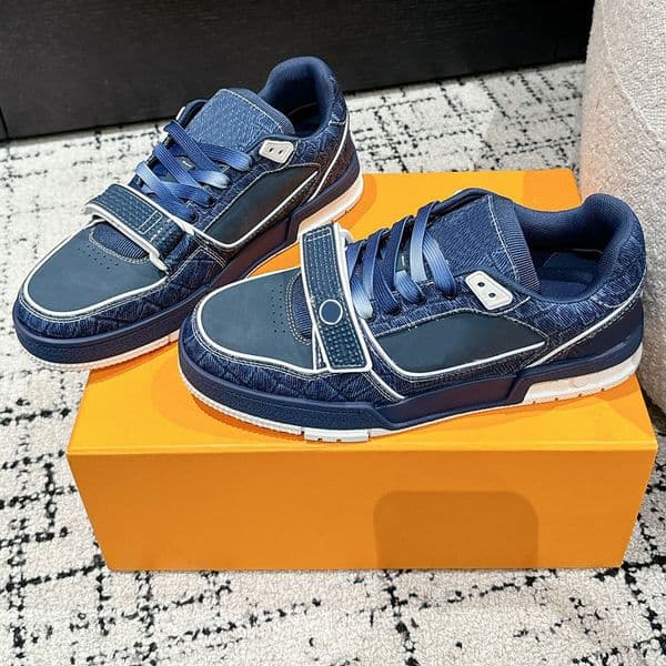 Traine Sneaker 1ACP1R mens womens designer sneakers casual sports shoes platform leather sneaker Couples Same Sports Shoes 35 46