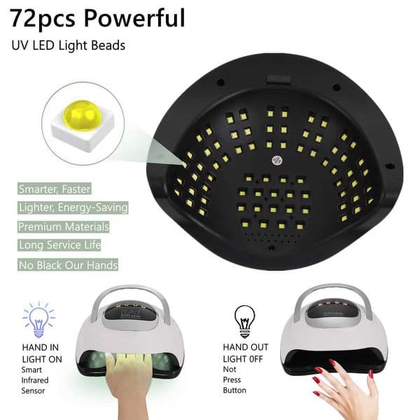 New Arrival X21 MAX Led lamp UV nail lamp 72LED for professional ergonomic fast drying nail gel polishing with LCD screen UV Led nail lamp Z241123