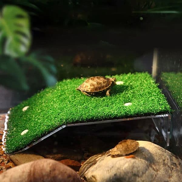 SML Size Turtle Platform Float Decoration Terraces Grass Ramp Reptile Resting Moss Island Aquarium Accessories Habitat Decor y241120