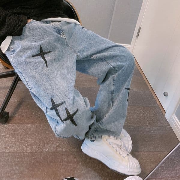 Men's Wide Leg Cargo Pants 2024 Streetwear Baggy men Jeans Spring Autumn Men Fashion Loose Straight Trousers Male Clothing