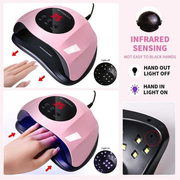 Nail Lamp Professional LED Is Used For Dryer Inside Nail. nail stuff He Uses Light UV Gel Varnish To Treat Drying Equipment Tools Supply
