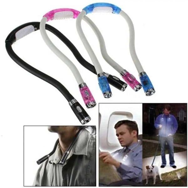 Hanging neck reading light without flexibility lightweight neck light rechargeable with 3 repair modes knitted weaving light X241122
